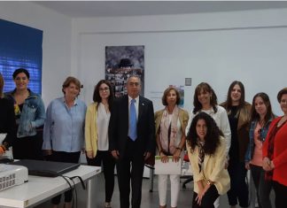 Constitución de la Junta Local de Tíjola para la Asociación Española Contra el Cáncer. Miembros de la Asociación de Tíjola