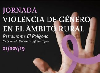 I Jornadas de violencia de género en el ámbito rural Cartel de las jornadas en Tíjola