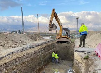 La Junta inicia el drenaje transversal en la carretera A-344 en Tíjola Carretera de Tíjola en obras