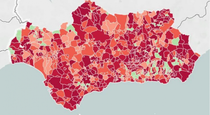 Mapa de incidencia por municipios.