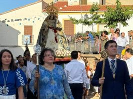 Tíjola se prepara para el último traslado histórico de la Virgen del Socorro en su 450 aniversario Procesión de traslado a la ermita