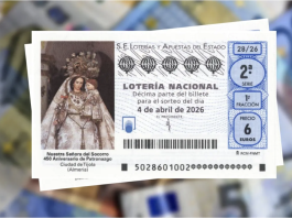 Tíjola ha estado en toda España: la Virgen del Socorro ha protagonizado esta mañana el sorteo de la Lotería Nacional Lotería de la Patrona de Tíjola, la Virgen del Socorro