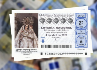 Tíjola ha estado en toda España: la Virgen del Socorro ha protagonizado esta mañana el sorteo de la Lotería Nacional Lotería de la Patrona de Tíjola, la Virgen del Socorro