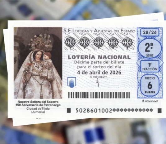 Tíjola ha estado en toda España: la Virgen del Socorro ha protagonizado esta mañana el sorteo de la Lotería Nacional Lotería de la Patrona de Tíjola, la Virgen del Socorro