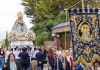 Broche final al 450 aniversario del patronazgo de la Virgen del Socorro con una multitudinaria procesión extraordinaria La imagen de la patrona durante la procesión