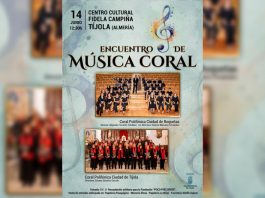 Tíjola acogerá un Encuentro de Música Coral con carácter solidario Cartel del evento en Tíjola