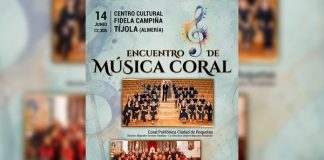 Tíjola acogerá un Encuentro de Música Coral con carácter solidario Cartel del evento en Tíjola