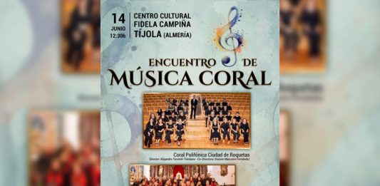 Tíjola acogerá un Encuentro de Música Coral con carácter solidario Cartel del evento en Tíjola