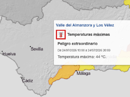 El Almanzora roza los 45 grados y se prepara para un nuevo repunte de calor la próxima semana El termómetro se dispara por encima de los 40 grados en el Almanzora en pleno episodio de calor extremo