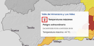 El Almanzora roza los 45 grados y se prepara para un nuevo repunte de calor la próxima semana El termómetro se dispara por encima de los 40 grados en el Almanzora en pleno episodio de calor extremo
