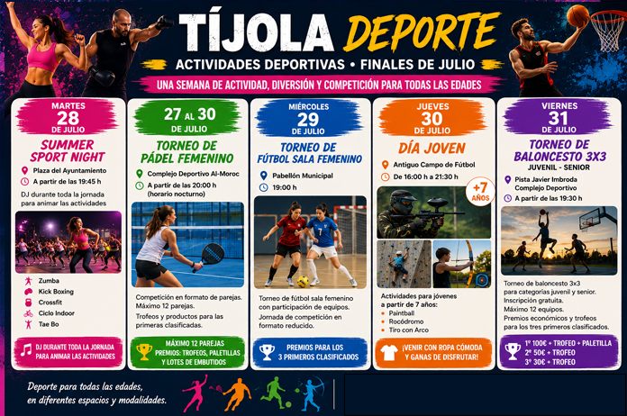 Eventos para el mes de julio Eventos para el mes de julio