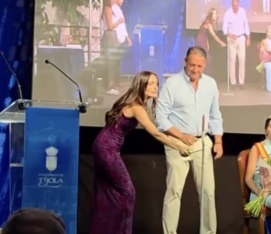 Lucía Martínez, pregonera de las Fiestas de Tíjola 2026 Lucía Martínez en el pregón.