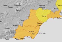 Alerta naranja en la provincia de Almería antes de la Feria de Tíjola Alerta naranja en la provincia de Almería