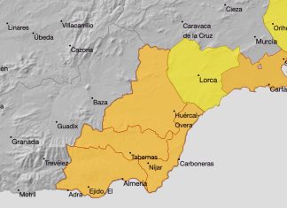 Alerta naranja en la provincia de Almería antes de la Feria de Tíjola Alerta naranja en la provincia de Almería
