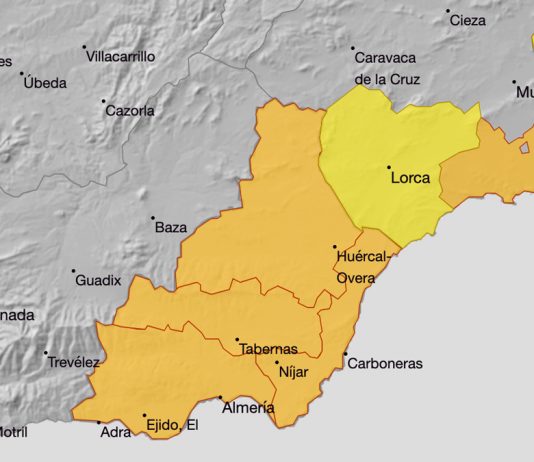Alerta naranja en la provincia de Almería antes de la Feria de Tíjola Alerta naranja en la provincia de Almería