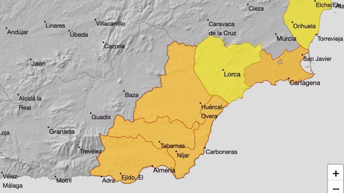 Alerta naranja en la provincia de Almería Alerta naranja en la provincia de Almería